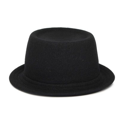 Chapeau Pork Pie en Laine Mowbray noir KANGOL