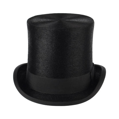 Chapeau Haut de Forme à Calotte Haute en Fourrure Feutrée noir CHRISTYS