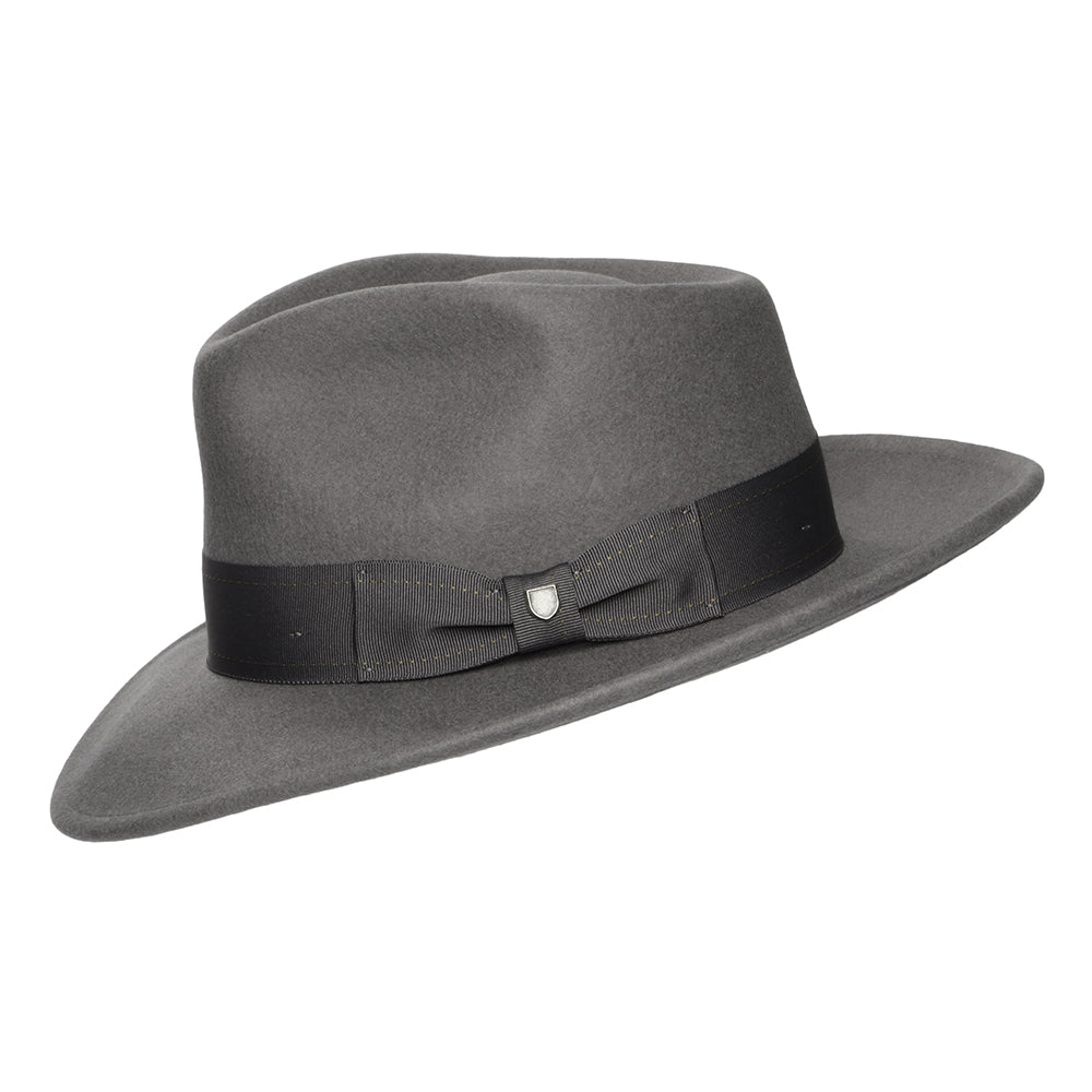 Chapeau Fedora en Laine Feutrée Convertabrim Swindle gris BRIXTON