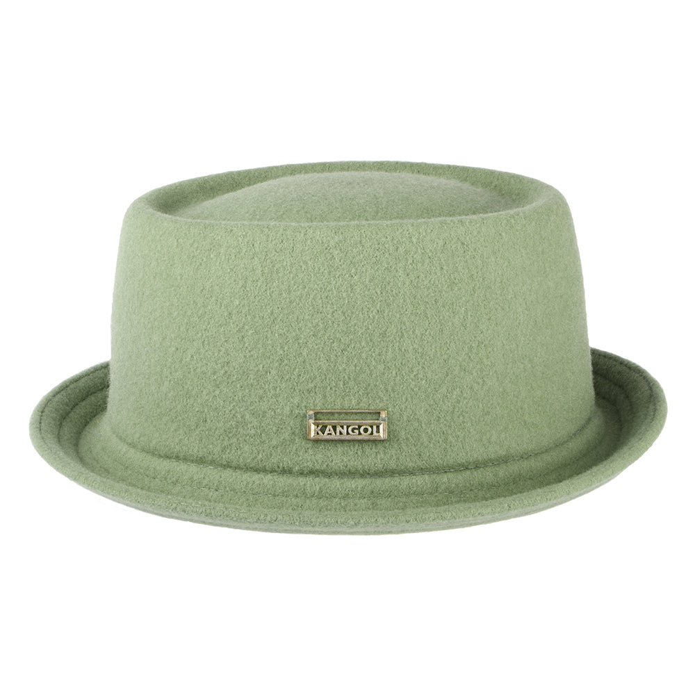 Chapeau Pork Pie en Laine Mowbray sauge KANGOL