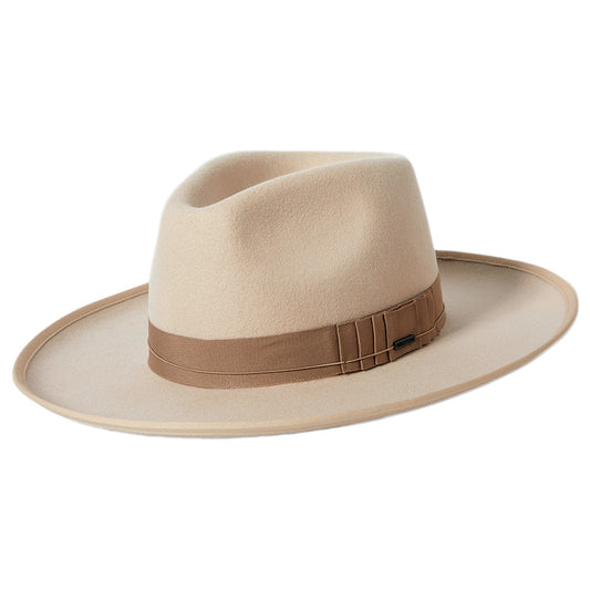 Chapeau Fedora en Laine Feutrée Reno beige-sable BRIXTON