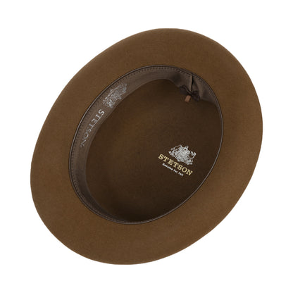 Chapeau Melon en Fourrure Feutrée Classic Uni marron STETSON