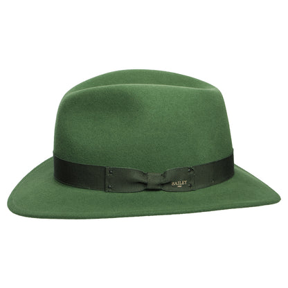 Chapeau Fedora en Laine Feutrée Déformable Hydrofuge Curtis forêt clair BAILEY