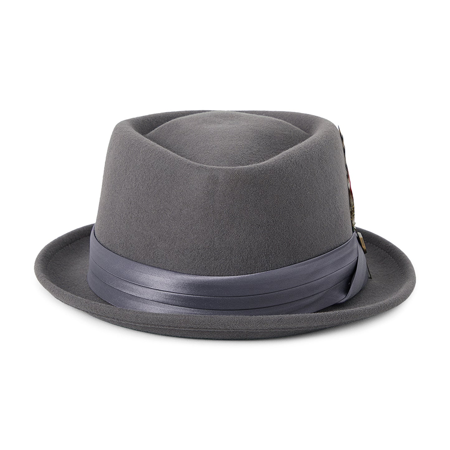 Chapeau Pork Pie en Laine Feutrée Stout anthracite BRIXTON