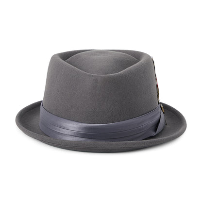 Chapeau Pork Pie en Laine Feutrée Stout anthracite BRIXTON