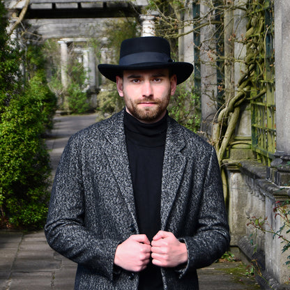 Chapeau Gambler en Laine Feutrée Déformable noir JAXON & JAMES