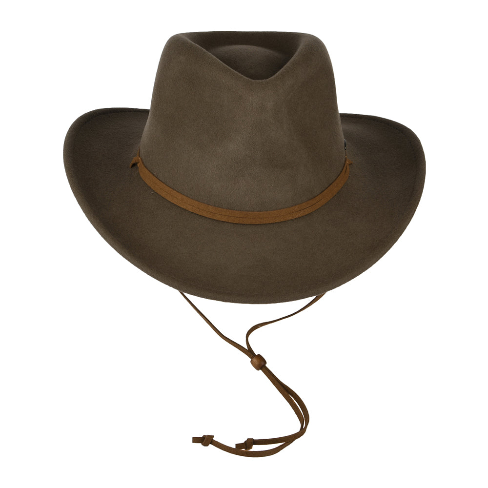 Chapeau Australien Déformable en Laine Feutrée Hydrofuge Avec Protège-Oreilles khaki SCALA