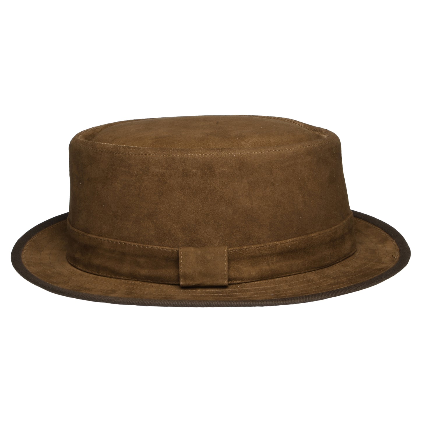 Chapeau Pork Pie en Daim marron clair DENTON