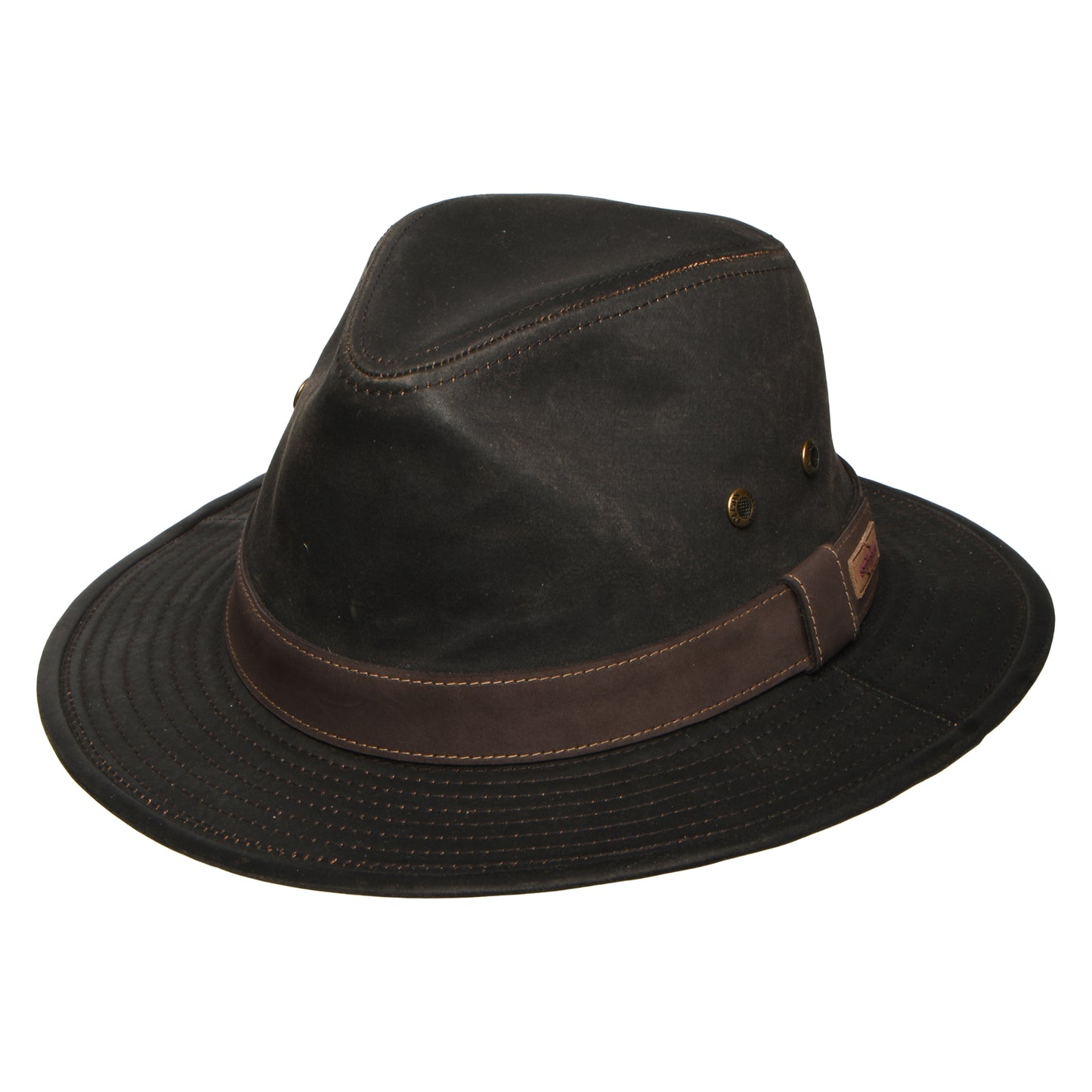 Chapeau Fedora Safari à Effet Usé Traveller marron STETSON