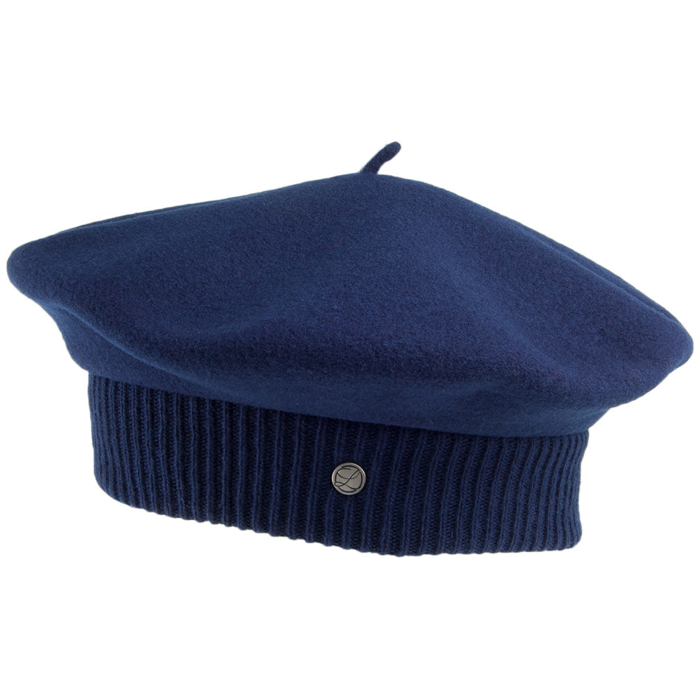 Béret en Laine Mérinos Parisienne bleu LAULHÈRE