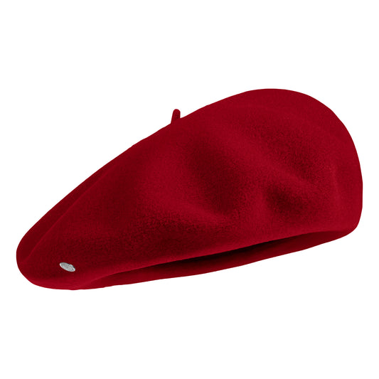 Béret Authentique en Laine Mérinos rouge LAULHÈRE