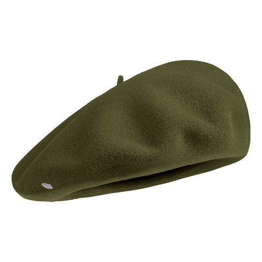 Béret Authentique en Laine Mérinos olive LAULHÈRE