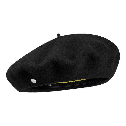 Béret en Laine Mérinos Campan Luxe noir LAULHÈRE