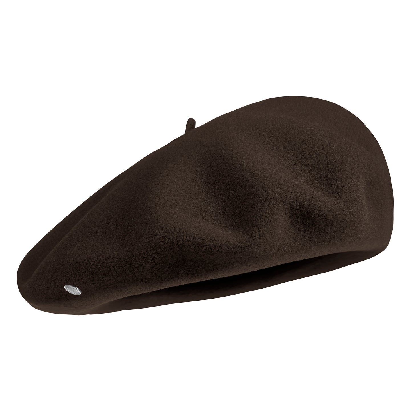 Béret Authentique en Laine Mérinos marron LAULHÈRE