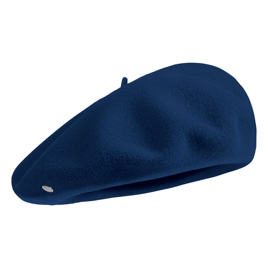 Béret Authentique en Laine Mérinos bleu nuit LAULHÈRE