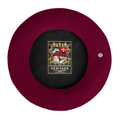Béret Authentique en Laine Mérinos aubergine LAULHÈRE