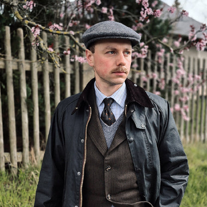 Casquette Plate en Laine Classic anthracite JAXON & JAMES