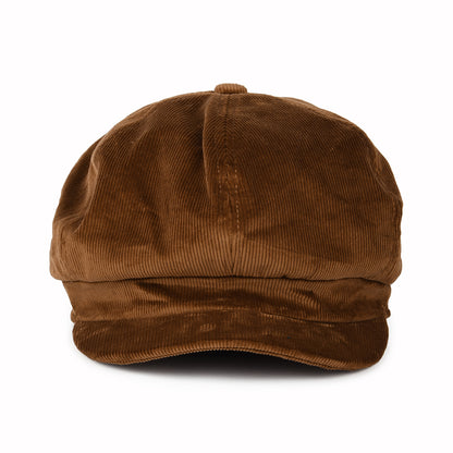 Casquette Gavroche en Velours Côtelé marron KANGOL