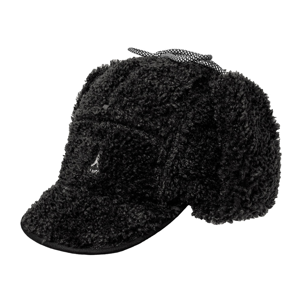 Casquette Saharienne en Imitation Peau de Mouton Utility noir KANGOL
