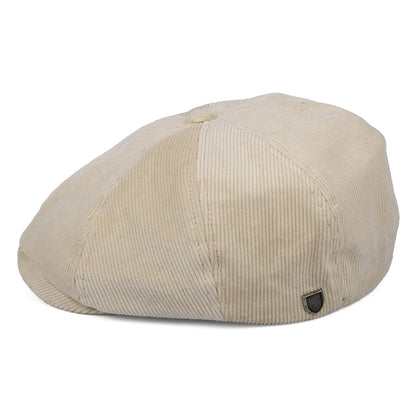 Casquette Gavroche en Velours Côtelé Brood Lightweight X Snap blanc cassé BRIXTON