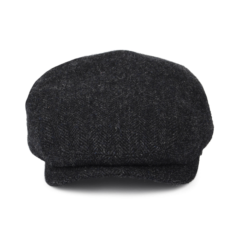 Casquette Plate en Laine à Chevrons gris foncé STETSON