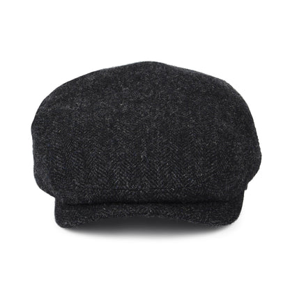 Casquette Plate en Laine à Chevrons gris foncé STETSON