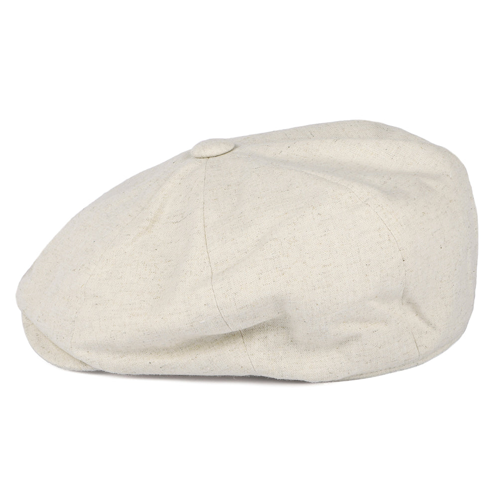 Casquette Gavroche à 8 Pans en Coton et Lin avoine CHRISTYS