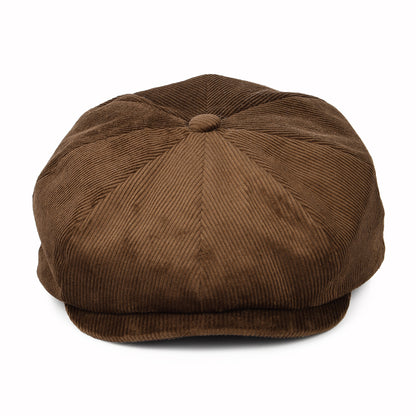 Casquette Gavroche Ample en Velours Côtelé Brood marron BRIXTON