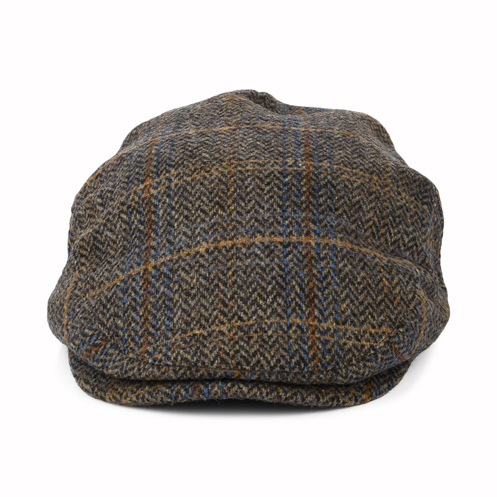 Casquette Plate à Carreaux et Chevrons Hooligan noir délavé-marron BRIXTON