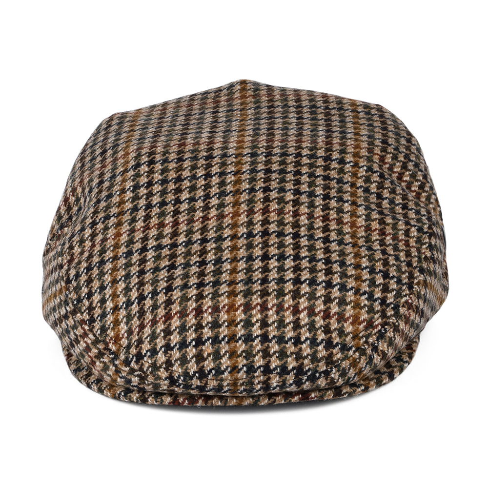 Casquette Plate Pied-de-Poule en Laine et Cachemire camel CITY SPORT