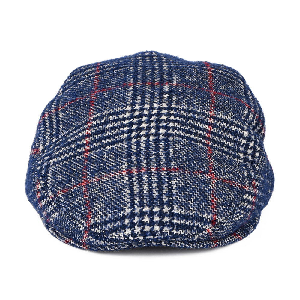 Casquette Plate Prince-de-Galles en Laine Vierge bleu CITY SPORT