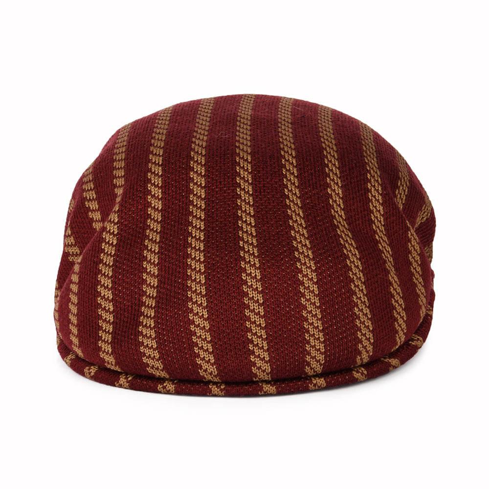 Casquette Plate Twist Stripe 504 canneberge-camel KANGOL