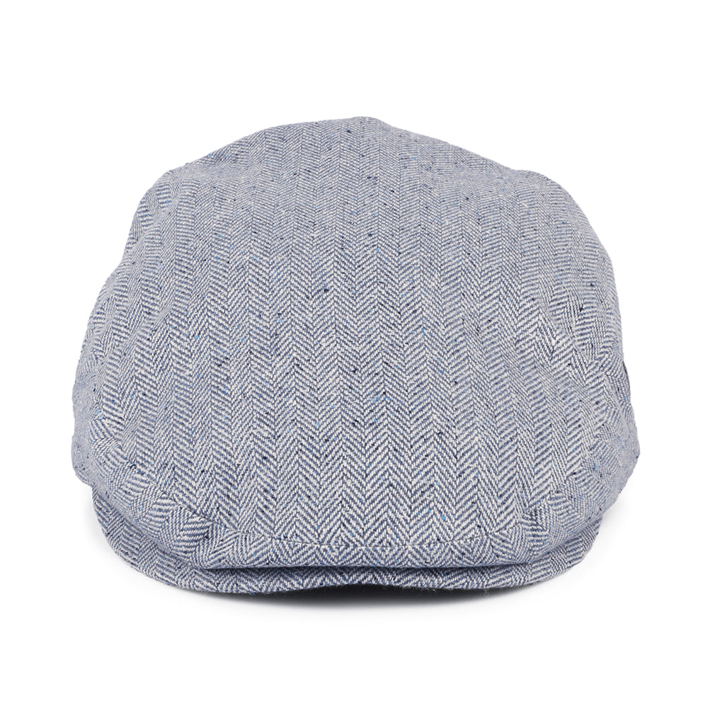 Casquette Plate Été en Pure Soie à Chevrons bleu CITY SPORT