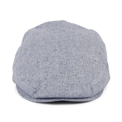 Casquette Plate Été en Pure Soie à Chevrons bleu CITY SPORT