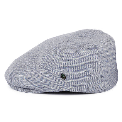 Casquette Plate Été en Pure Soie à Chevrons bleu CITY SPORT