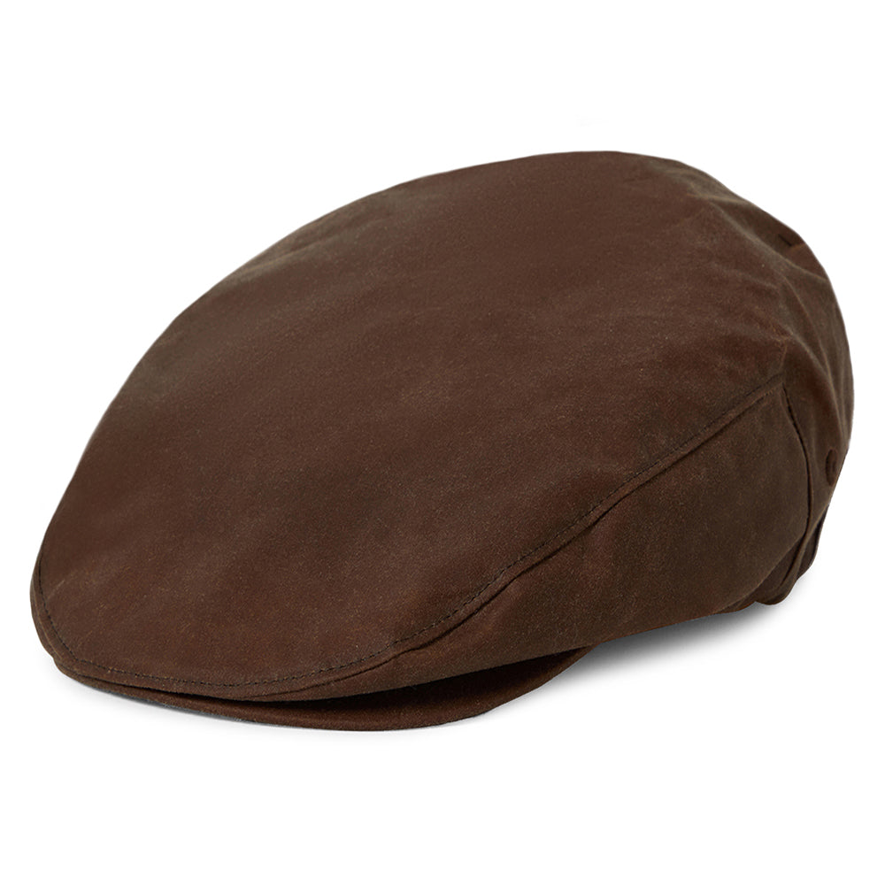 Casquette Plate en Coton Ciré Weather Guard Hooligan cuivre BRIXTON