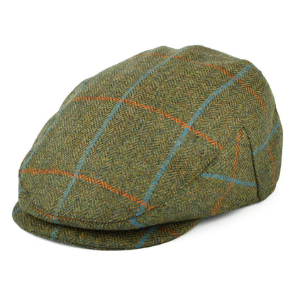 Casquette Plate Imperméable à Carreaux et Chevrons mousse-orange-bleu FAILSWORTH