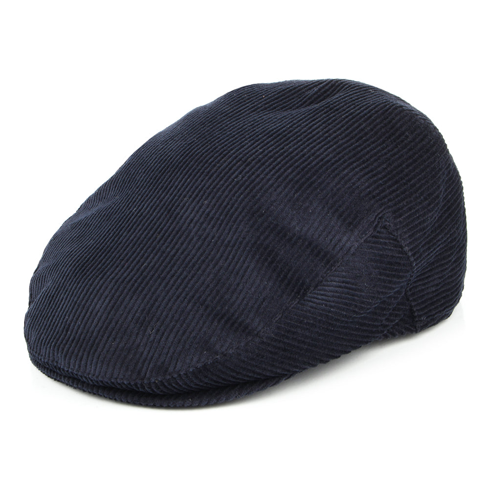 Casquette Plate en Velours Côtelé bleu marine FAILSWORTH