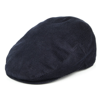 Casquette Plate en Velours Côtelé bleu marine FAILSWORTH