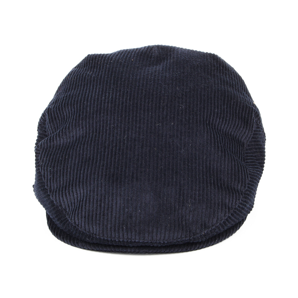 Casquette Plate en Velours Côtelé bleu marine FAILSWORTH