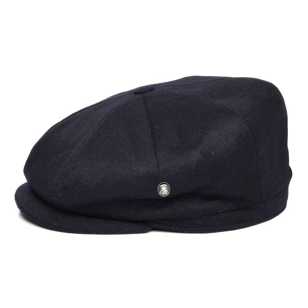 Casquette Gavroche Calotte Profonde en Laine Loden bleu marine CITY SPORT