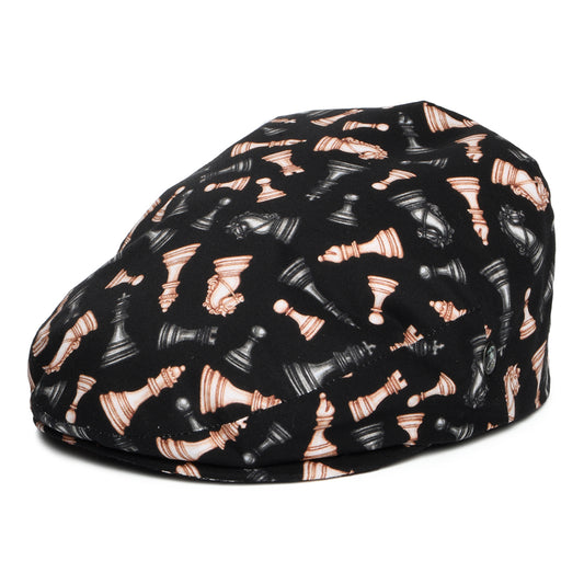 Casquette Plate en Coton Maîtres d'Échecs noir CITY SPORT