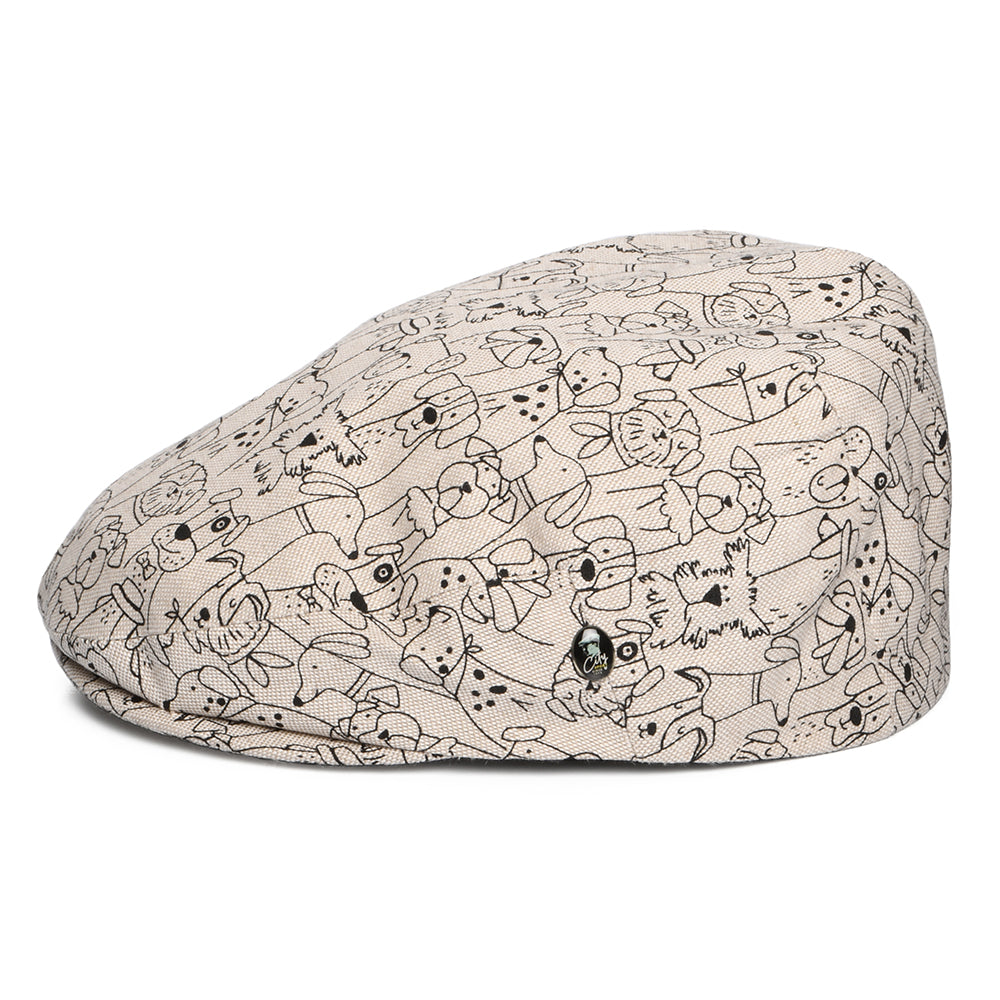 Casquette Plate en Coton Nos Amis Les Chiens naturel CITY SPORT
