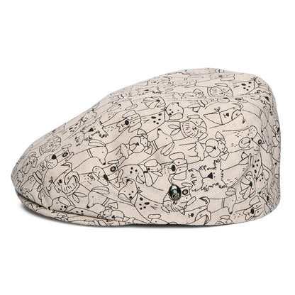 Casquette Plate en Coton Nos Amis Les Chiens naturel CITY SPORT