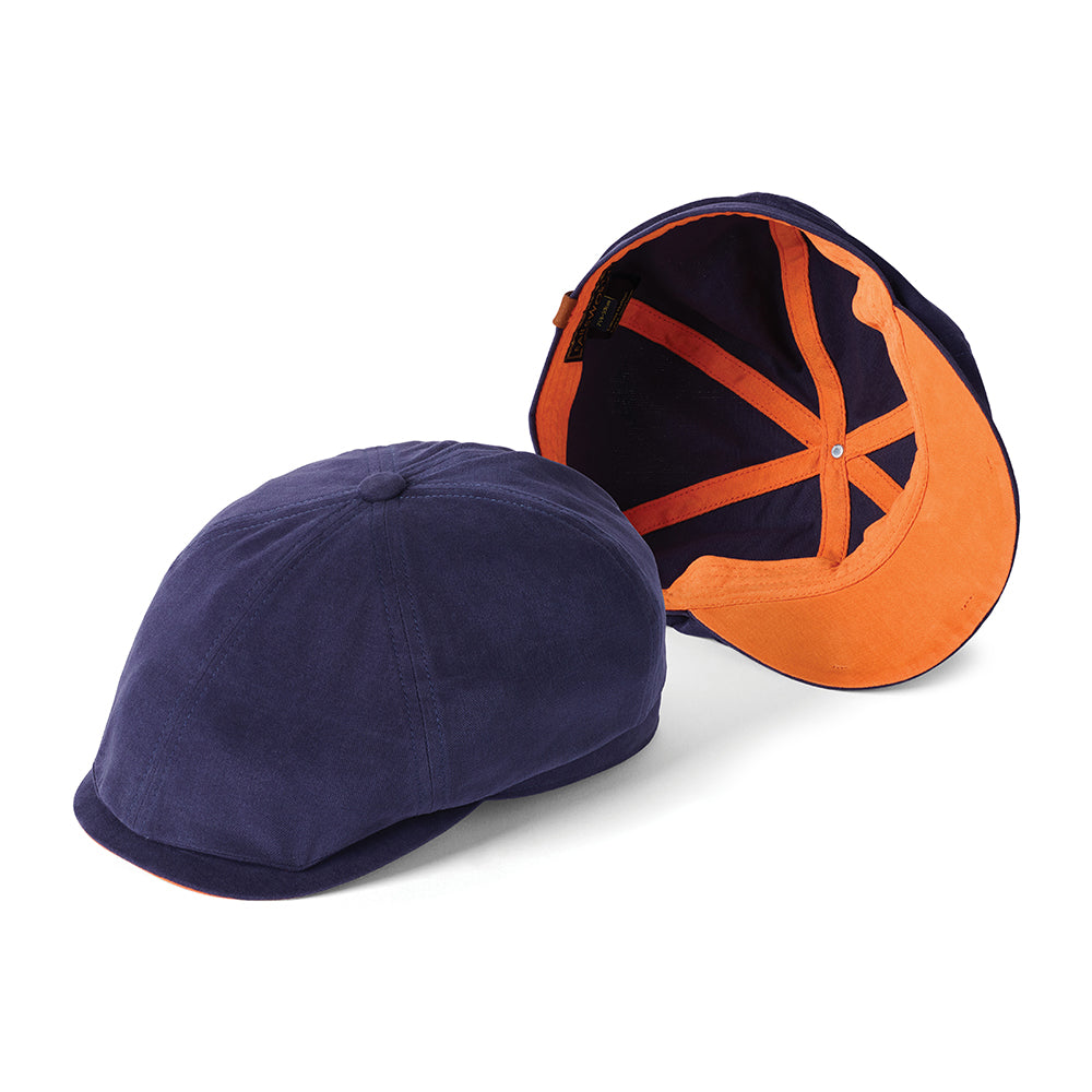 Casquette Gavroche en Toile de Coton Hudson bleu marine-ocre FAILSWORTH