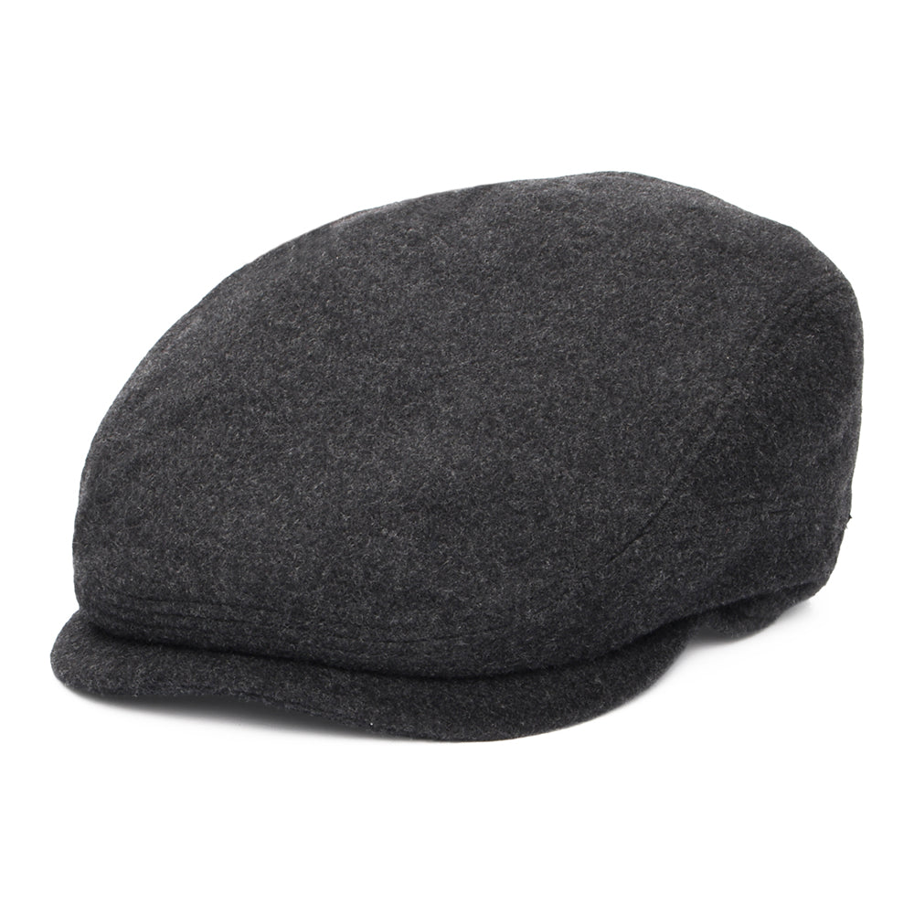 Casquette Plate en Laine et Cachemire Driver anthracite STETSON