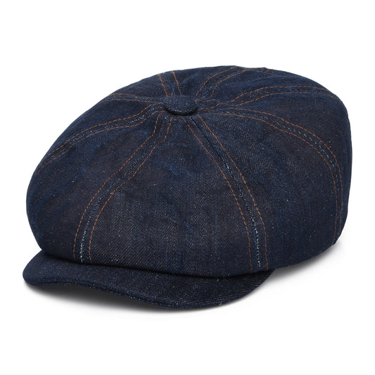 Casquette Gavroche en Denim Éco-Responsable Hatteras bleu STETSON