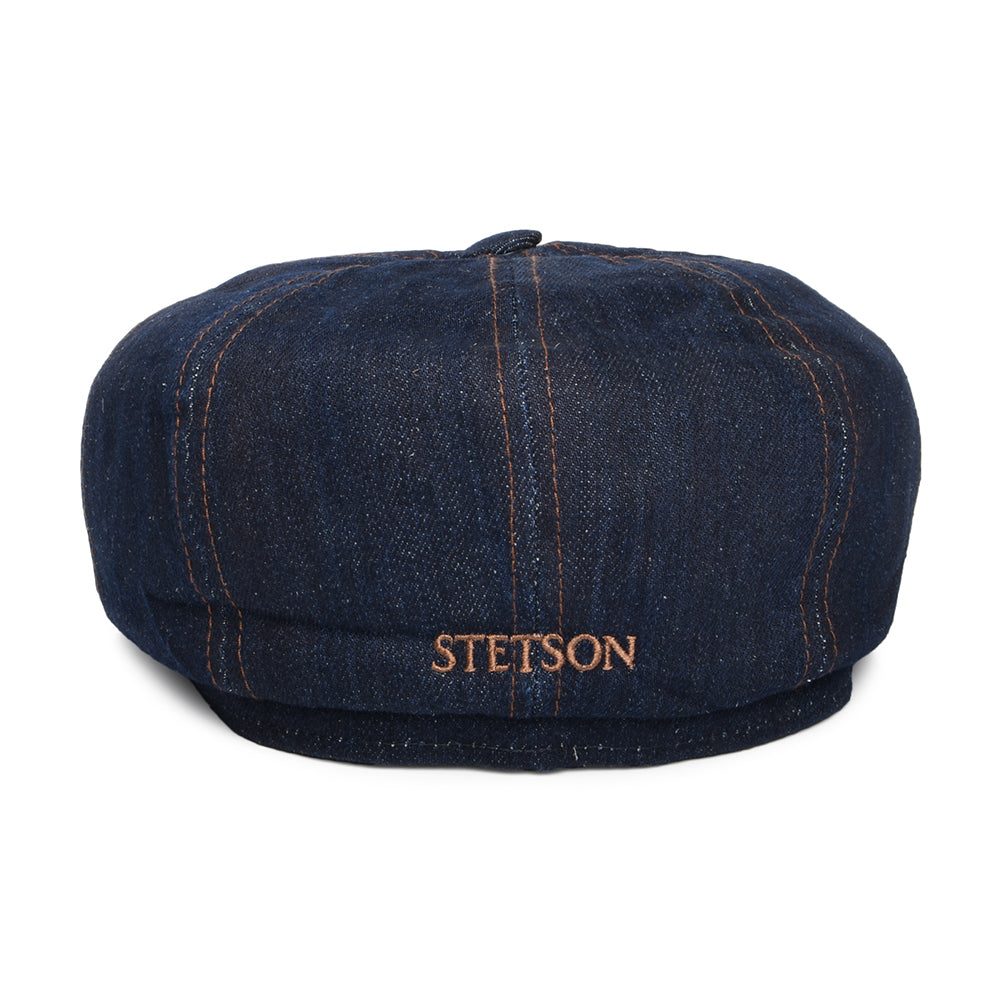 Casquette Gavroche en Denim Éco-Responsable Hatteras bleu STETSON