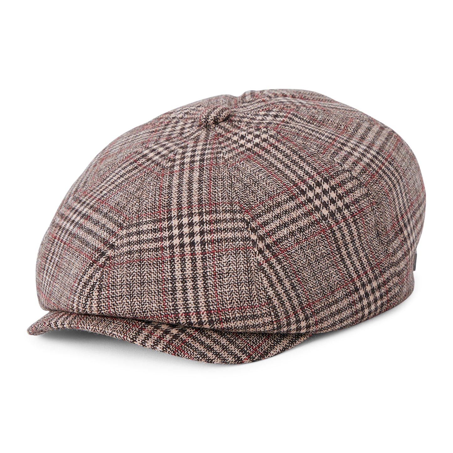 Casquette Gavroche à Carreaux Brood marron-beige sable-rouge BRIXTON