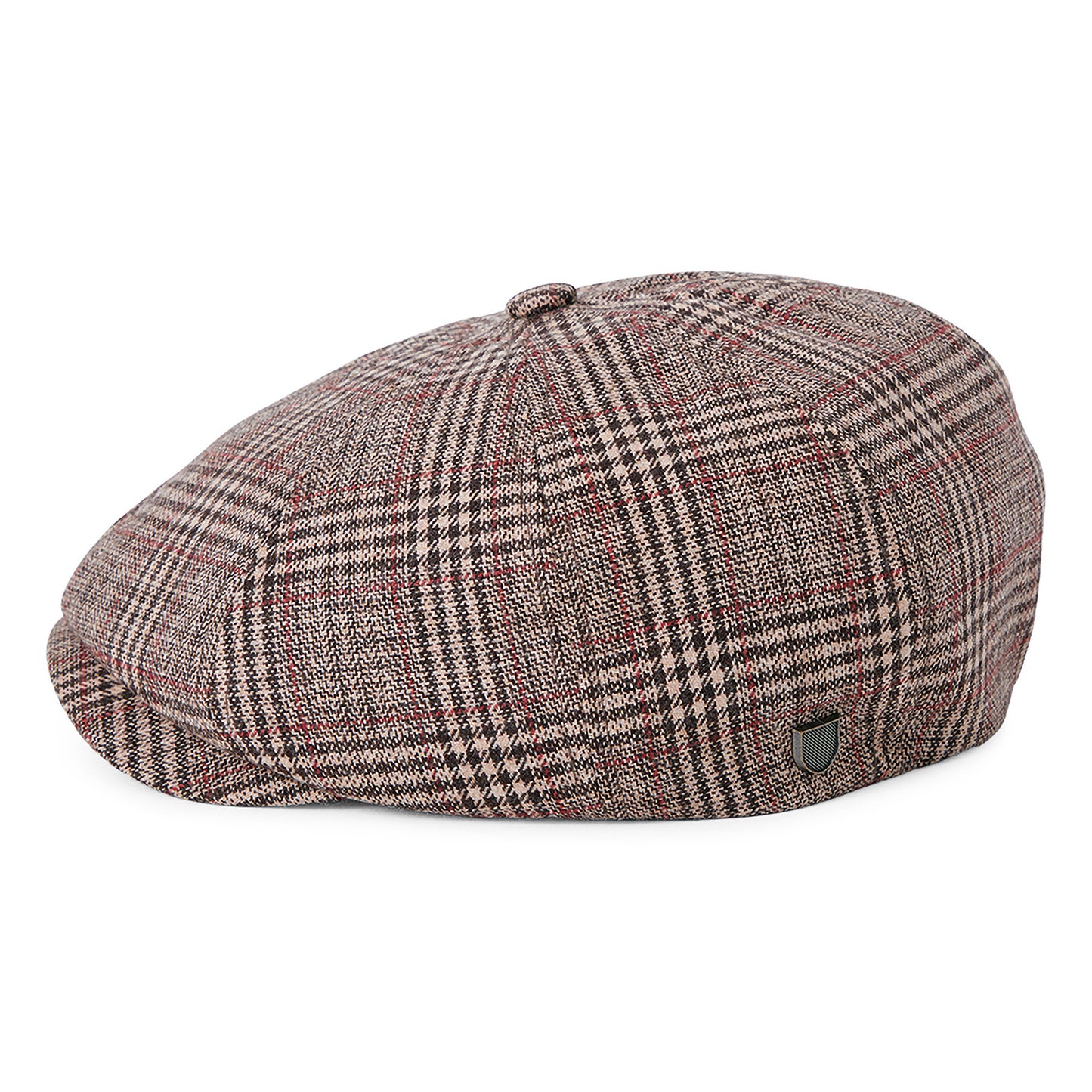 Casquette Gavroche à Carreaux Brood marron-beige sable-rouge BRIXTON